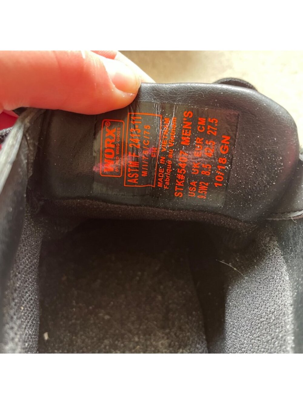 Worx Black Oil Proof Slip Resistant Work Boots Men's 9.5 2 Double Extra Wide - Picture 11 of 12